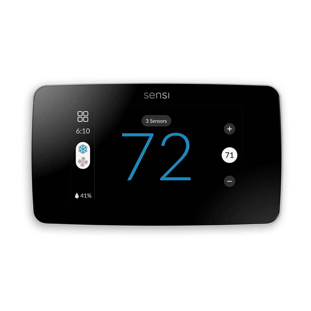 Copeland Sensi Touch 2 Smart Thermostat, Wi-Fi 7-Day Programmable, Touchscreen Color Display, Data Privacy, C-Wire Required-White