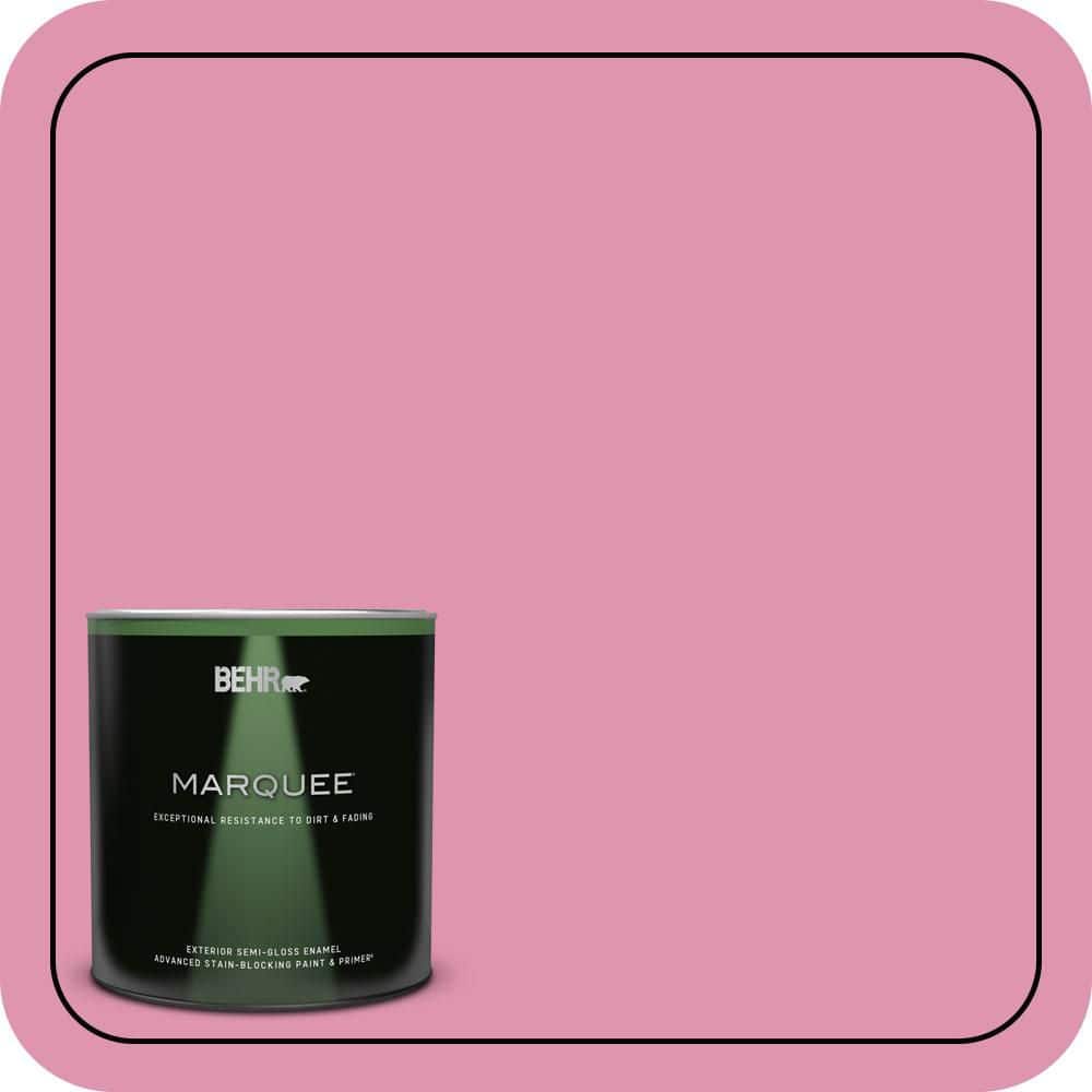BEHR MARQUEE 1 qt. #P130-4 Its a Girl Semi-Gloss Enamel Exterior Paint & Primer