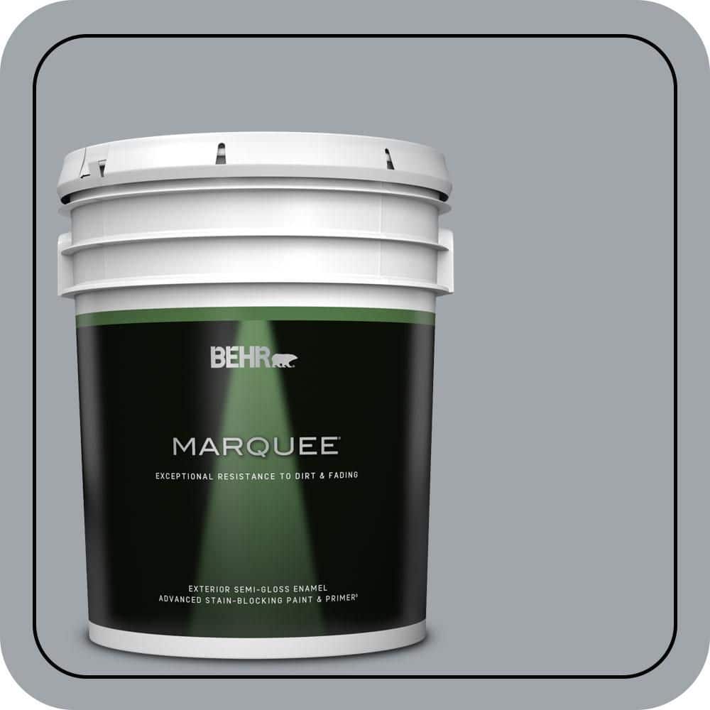 BEHR MARQUEE 5 gal. #PPU26-19 Chance of Rain Semi-Gloss Enamel Exterior Paint & Primer
