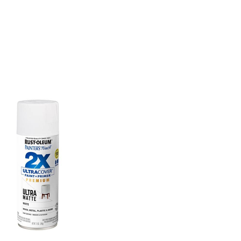 Rust-Oleum Painter's Touch 2X 12 Oz. Matte White Ultra Cover General Purpose Spray Paint