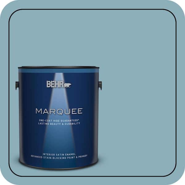 BEHR MARQUEE 1 gal. #QE-51 Atmosphere Satin Enamel Interior Paint & Primer (2)