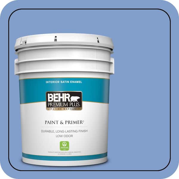BEHR PREMIUM PLUS #BIC-09 Caribbean Sky Enamel Interior/ & Primer Color Sample (2)