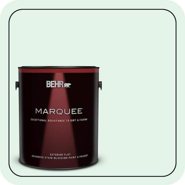 BEHR MARQUEE 1 gal. #480C-1 Light Mint Flat Exterior Paint & Primer (2)