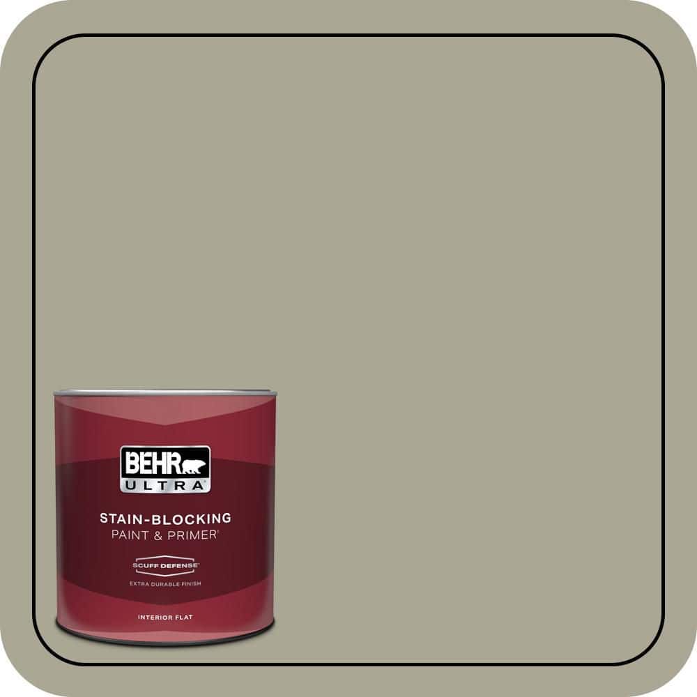 BEHR ULTRA 1 qt. #N350-4 Jungle Camouflage Extra Durable Flat Interior Paint & Primer (1)