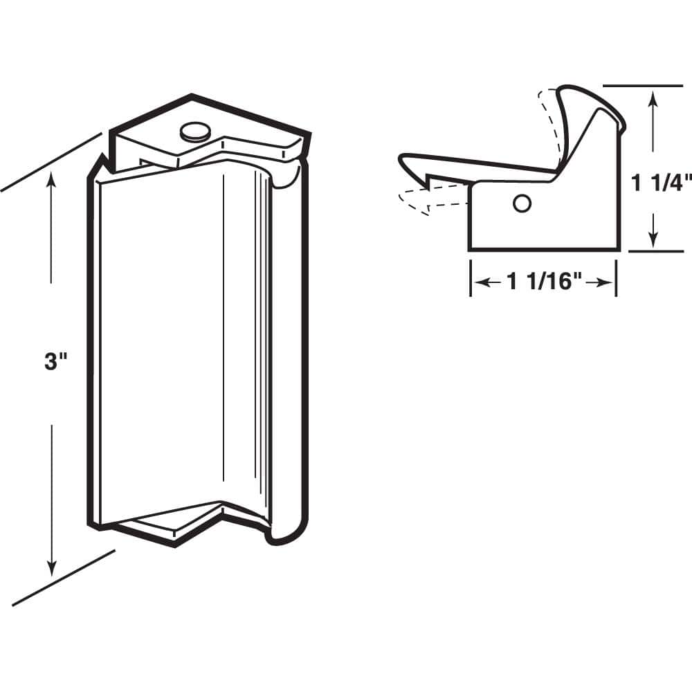 Prime-Line Black Plastic, Sliding Window Latch and Pull (2)