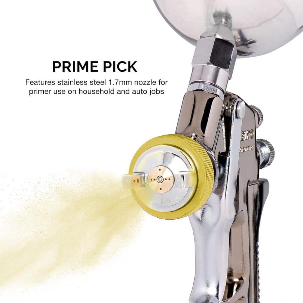 NEIKO HVLP Spray Gun Paint Sprayer with 1.7 mm Nozzle, 600 cc Cup, and Air Gauge Regulator for Auto Painting (2)