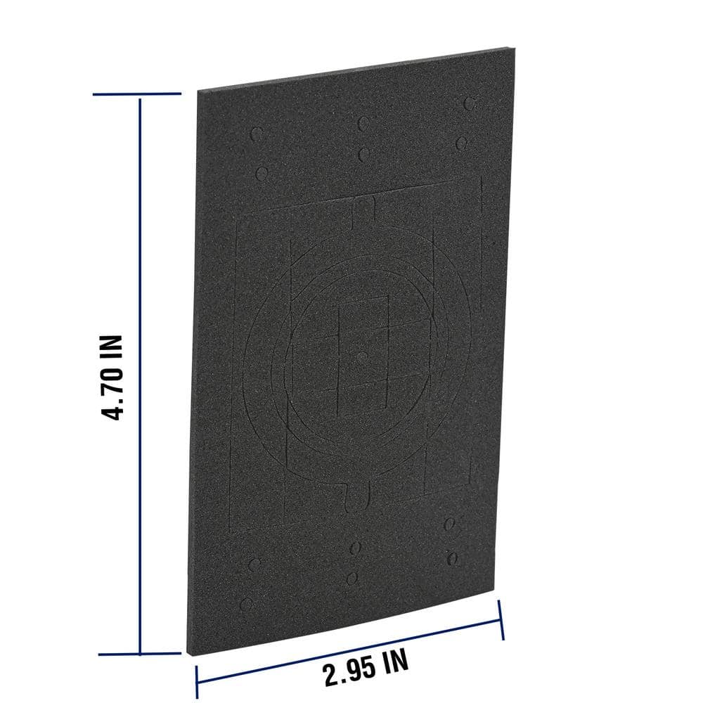 Commercial Electric 1-Gang Weatherproof Rectangular Gasket, Black, (2-Pack) (3)