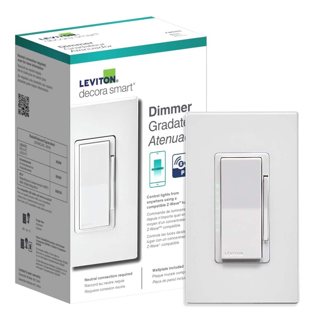 Leviton Decora Smart Z-Wave 800 Series Dimmer ZW6HD-1RW (1)