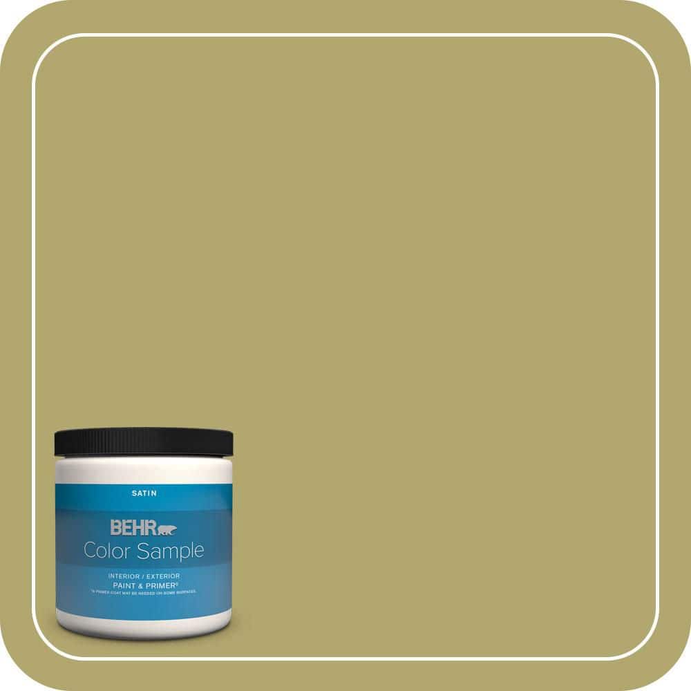BEHR PREMIUM PLUS #PPU9-05 Natchez Moss Enamel Interior Stain-Blocking Paint and Primer (1)