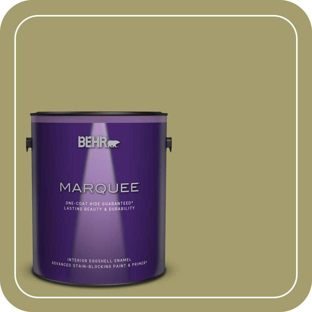 BEHR MARQUEE 1 gal. #S340-5 Farm Fresh Eggshell Enamel Interior Paint & Primer (1)