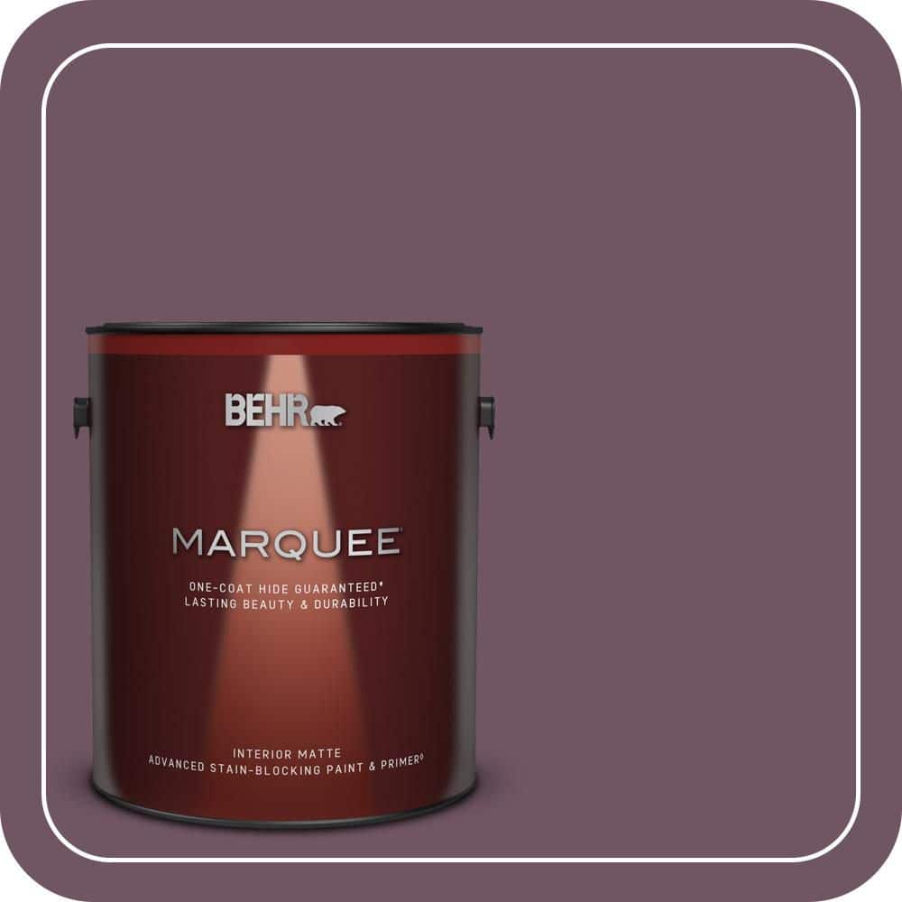 BEHR MARQUEE 1 gal. #S110-7 Exotic Eggplant One-Coat Hide Matte Interior Paint & Primer