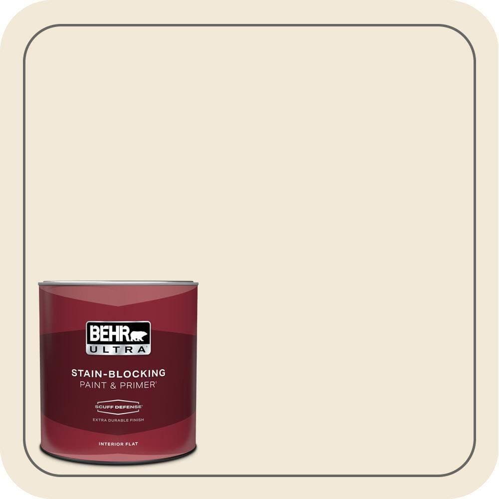 BEHR ULTRA 1 qt. #PPH-06 Rice Drink Extra Durable Flat Interior Paint & Primer