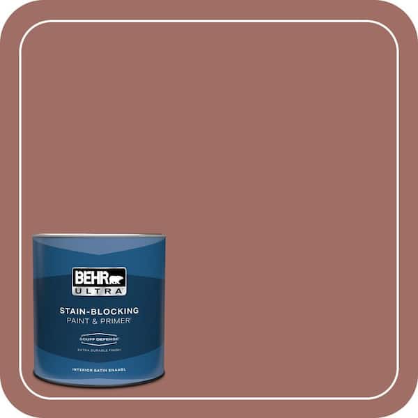 BEHR PREMIUM PLUS #190F-5 Brandy Enamel Low Odor & Primer (4)