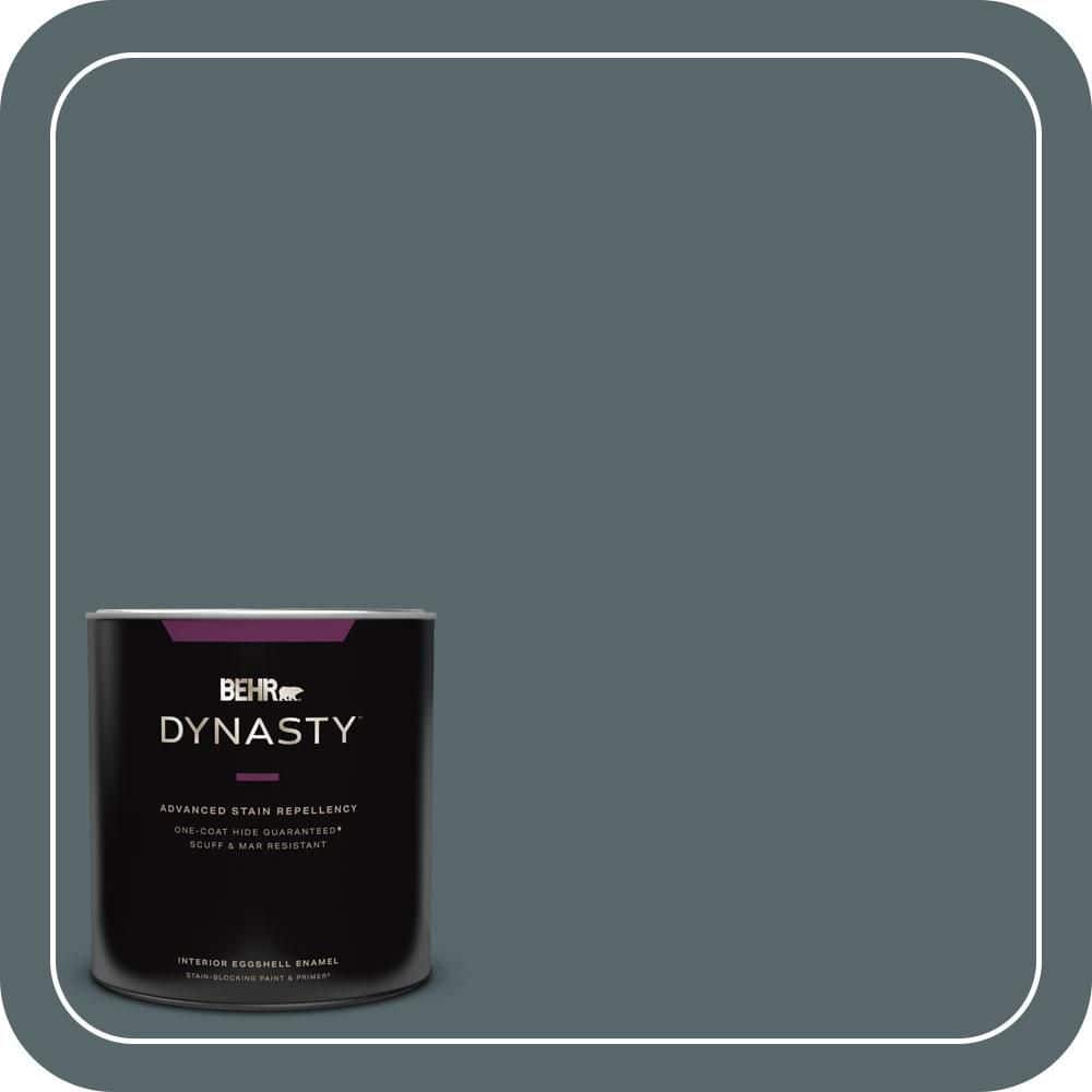 BEHR DYNASTY 1 qt. #N470-6 Whale Gray One-Coat Hide Eggshell Enamel Interior Stain-Blocking Paint and Primer