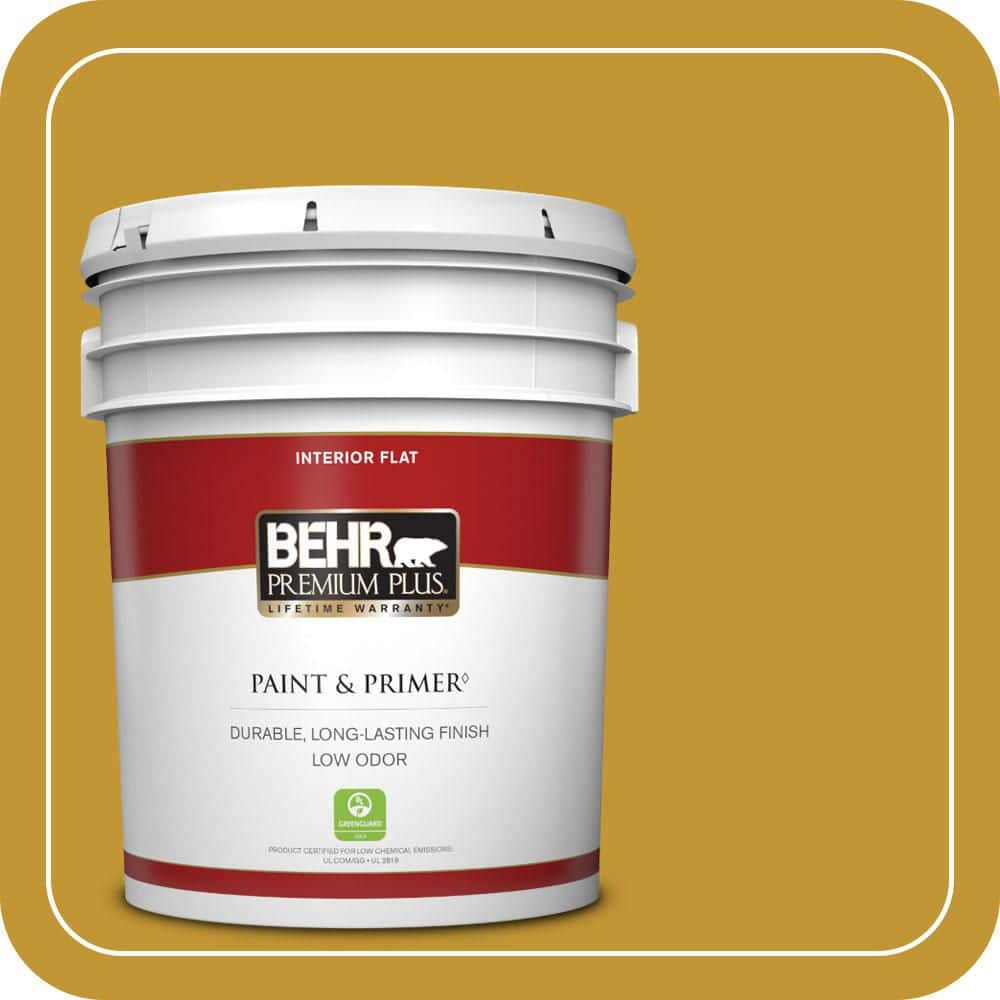 BEHR PREMIUM PLUS 5 gal. #S-H-360 Leisure Flat Low Odor Interior Paint & Primer