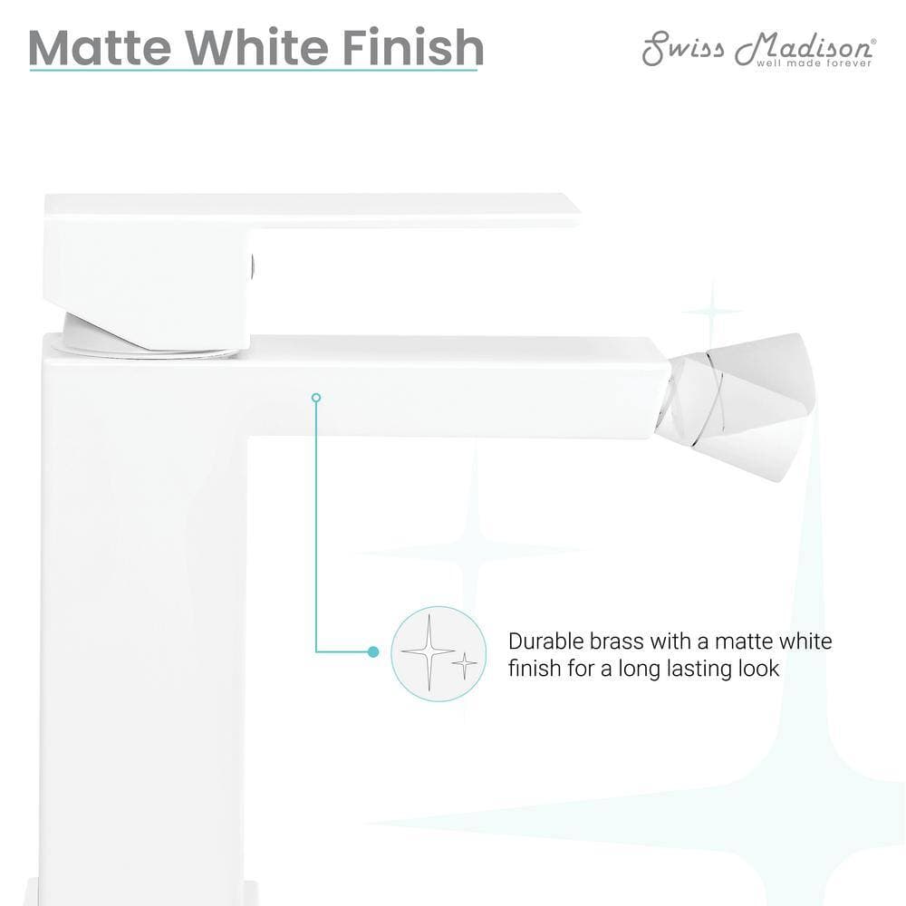 Swiss Madison Concorde Single-Handle Bidet Faucet in Matte White (3)