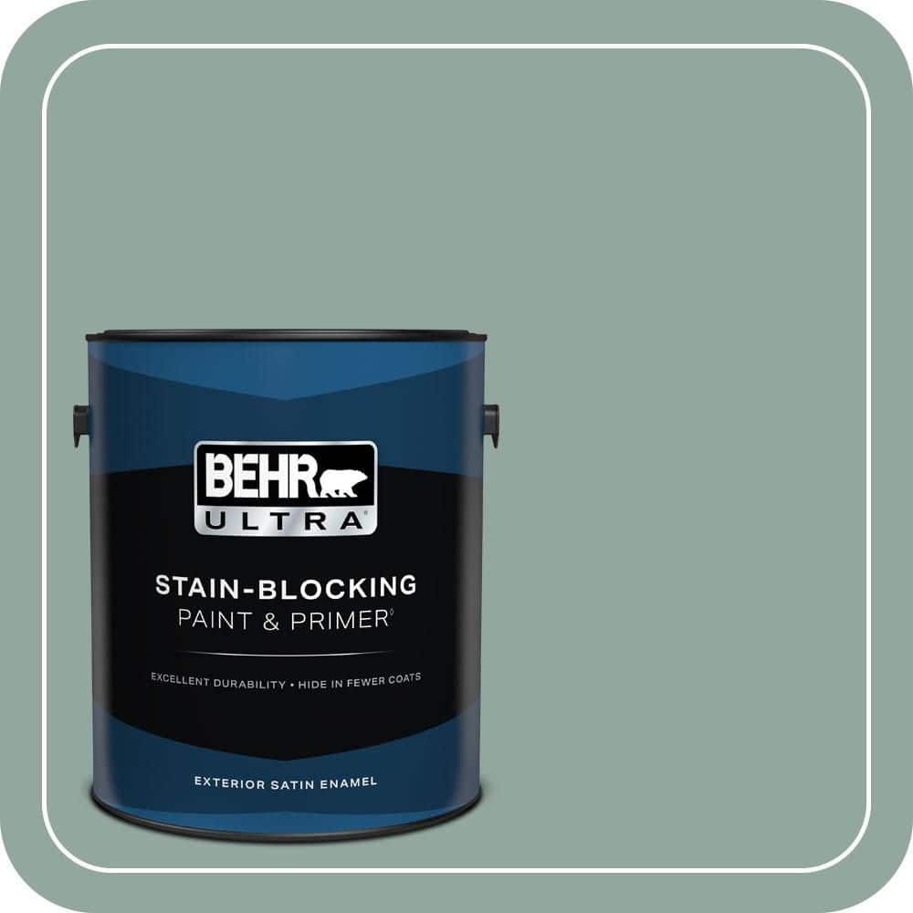 BEHR ULTRA 1 gal. #PPU12-05 Lotus Leaf Satin Enamel Exterior Paint & Primer