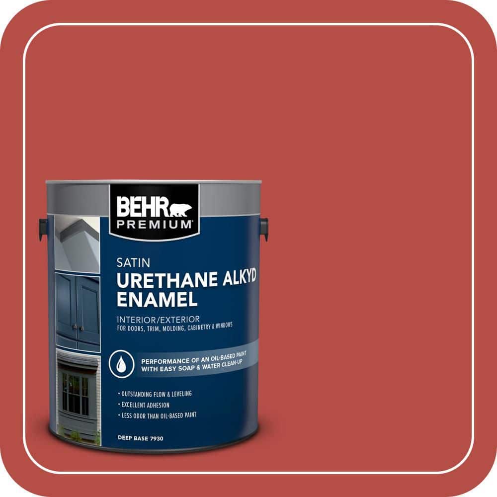 BEHR PREMIUM 1 gal. #M160-7 Raging Bull Urethane Alkyd Satin Enamel Interior/Exterior Paint