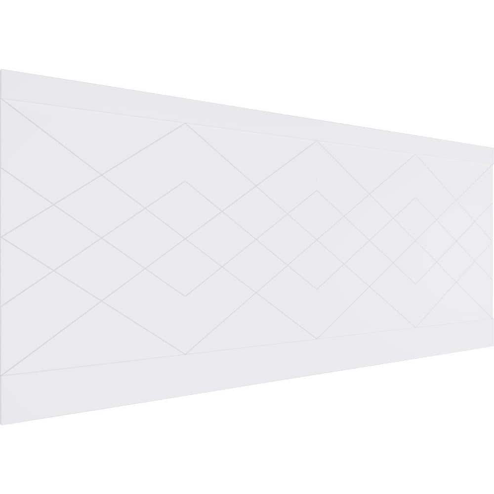 Ekena Millwork 40 in. H x 94-1/2 in. W 26.24 sq. ft. Diamond Argyle PVC Wainscot Paneling Kit
