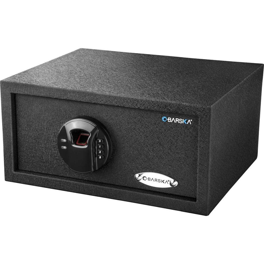 BARSKA HQ100 0.69 cu. ft. Steel Biometric Keypad Safe with Digital Keypad, Black (1)