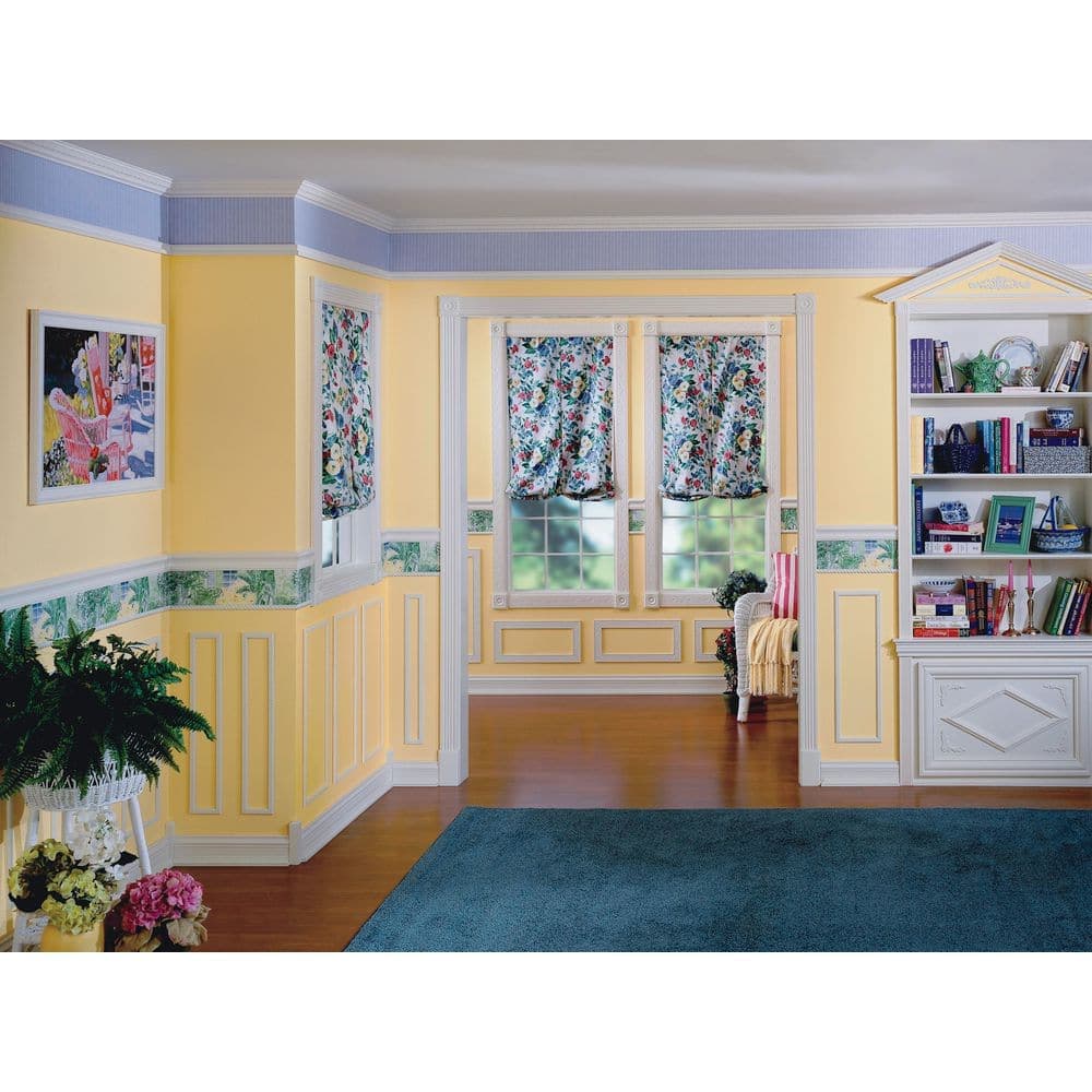 HOUSE OF FARA 5/8 in. D x 2-1/2 in. W x 84 in. L Primed White MDF Colonial Casing Moulding (2)
