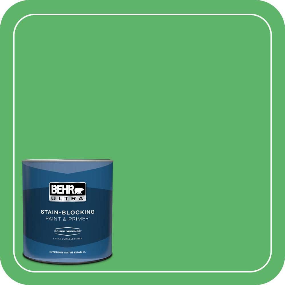 BEHR ULTRA 1 qt. #P390-6 Lawn Party Extra Durable Satin Enamel Interior Paint & Primer