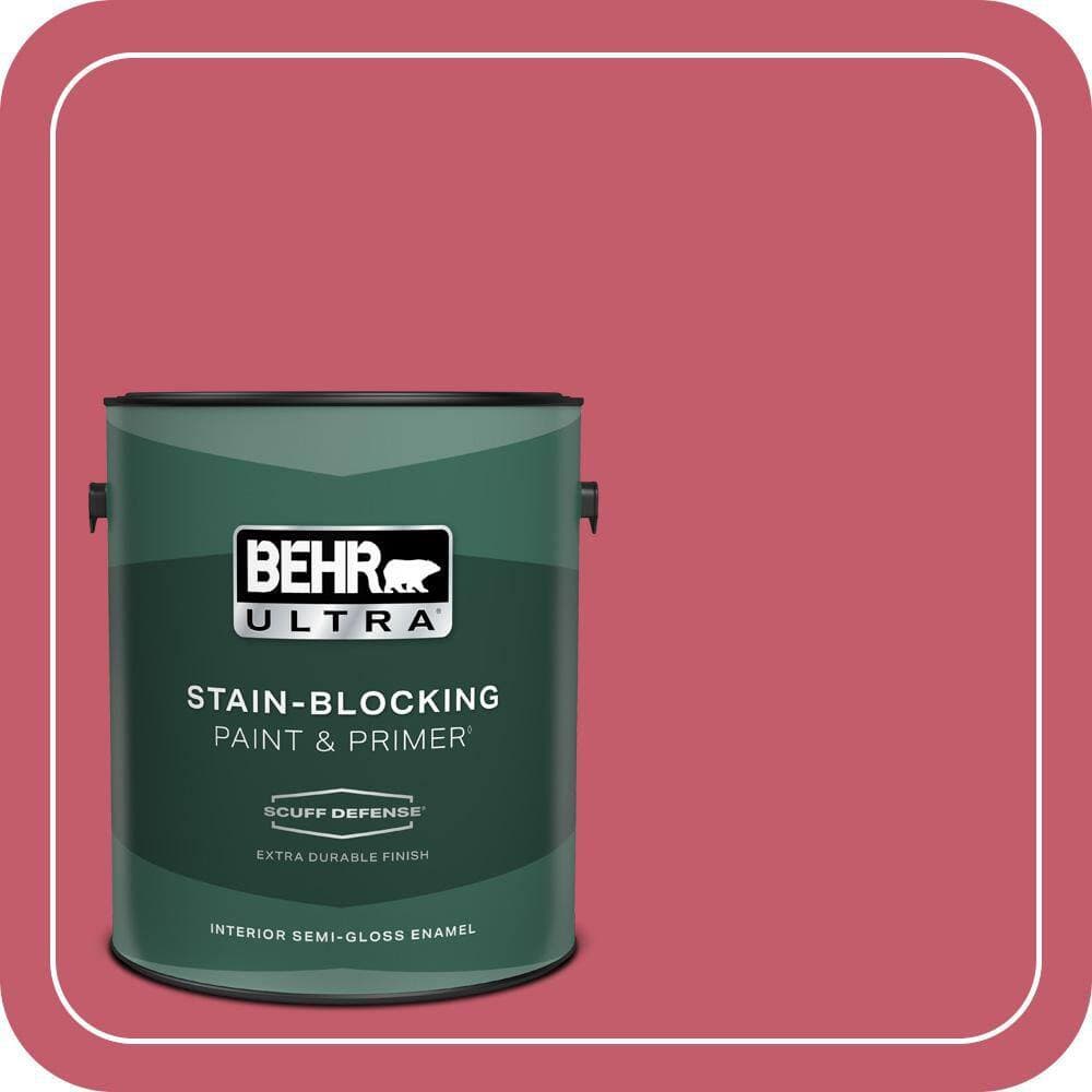 BEHR ULTRA 1 gal. #MQ4-01 Candy Drop Extra Durable Semi-Gloss Enamel Interior Paint & Primer (1)
