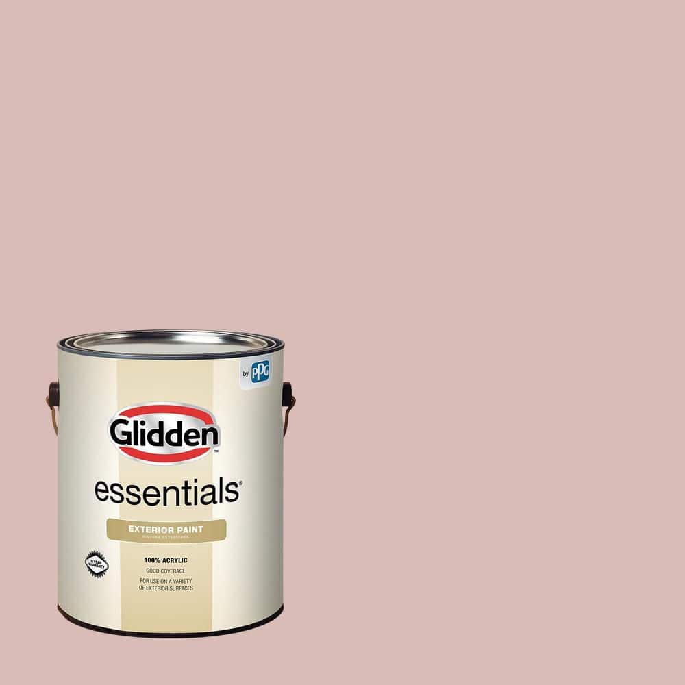 Glidden Essentials 1 gal. PPG1056-3 Ashes Of Roses Flat Exterior Paint