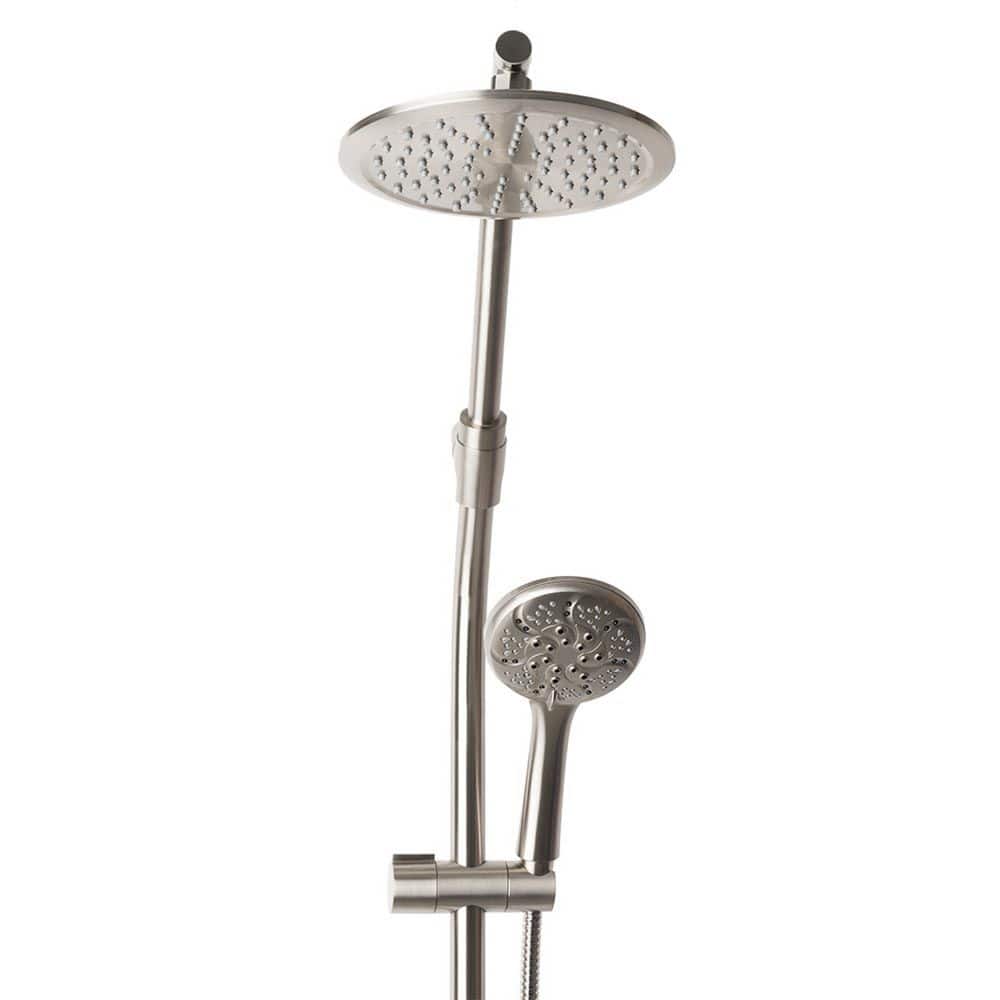 Niagara Conservation ShowerRail Kit with 8 in. Rain Showerhead and 7-Spray Handheld Showerhead Brushed Nickel (3)