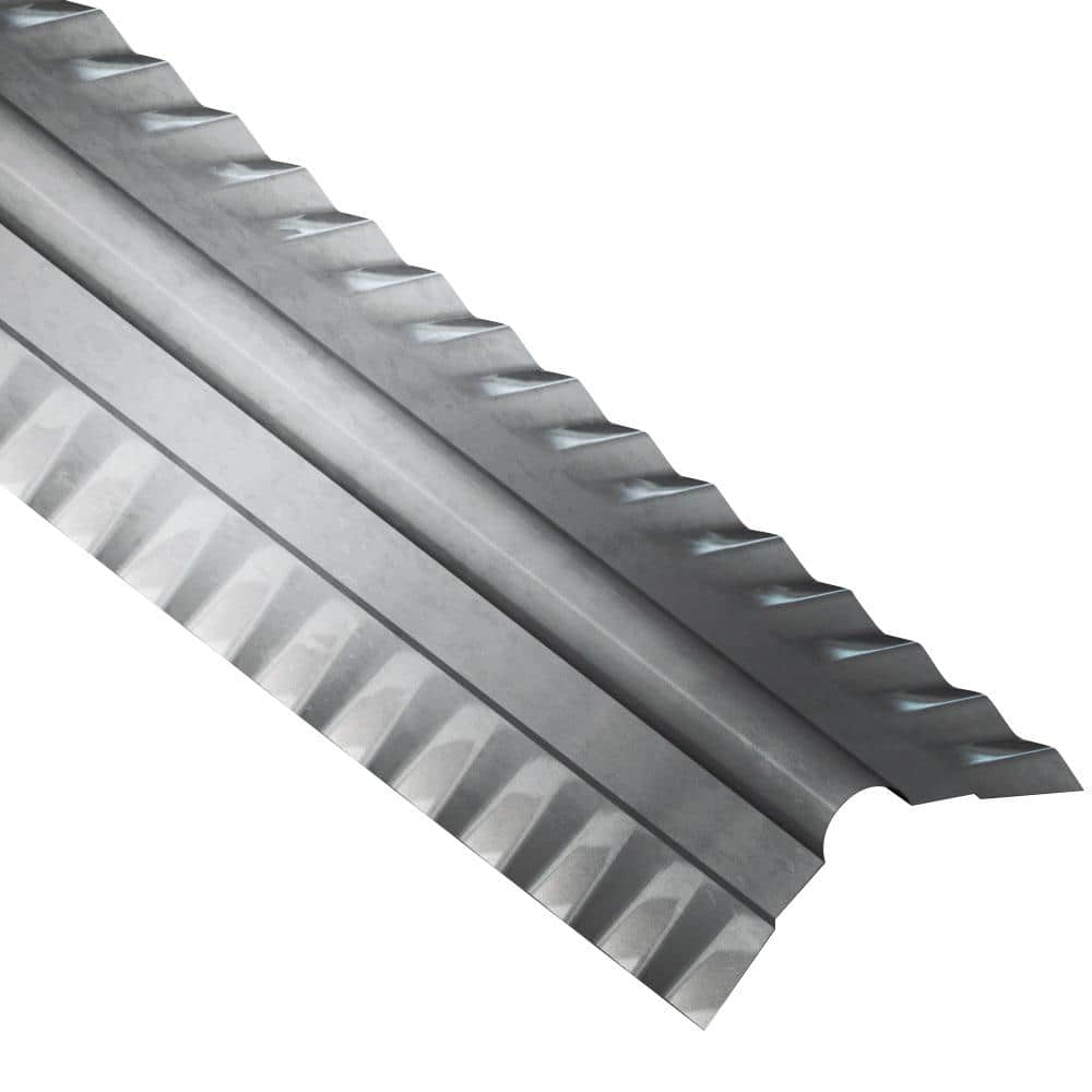 Gibraltar Building Products 10 ft. Ridge Cap Galvanized Steel 29-Gauge Corrugated Roof Flashing (3)