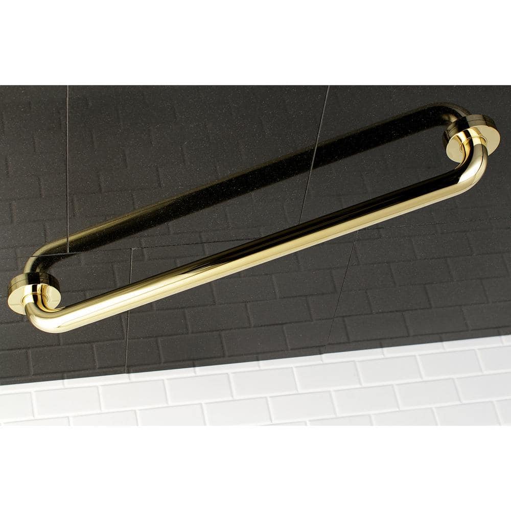 Kingston Brass Meridian 24 in. x 1-1/4 in. Concealed Screw Grab Bar in Polished Brass (3)