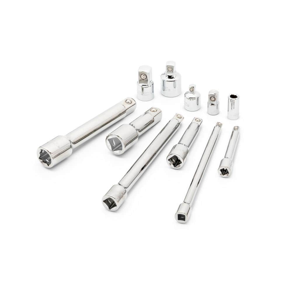 Husky 1/4 in., 3/8 in. and 1/2 in. Drive SAE and MM Extension and Adapter Set (11-Piece) (2)