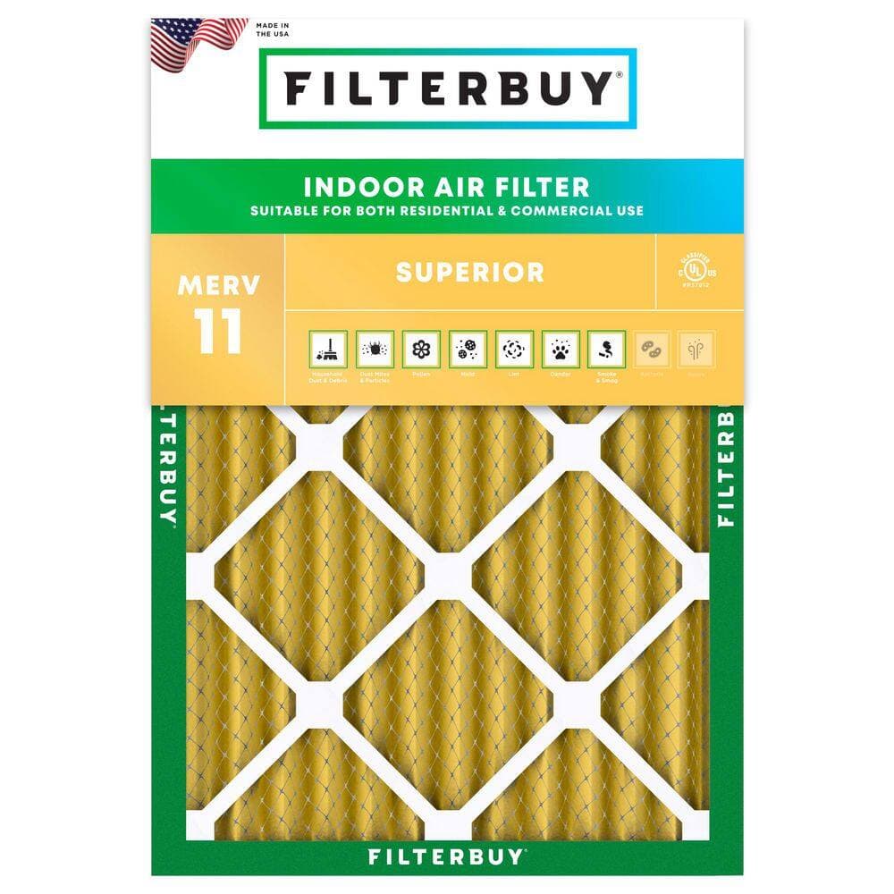 Filterbuy 18 in. x 22 in. x 2 in. MERV 11 (FPR 7) Allergen Defense Pleated HVAC AC Furnace Air Filters Replacement (1-Pack) (1)