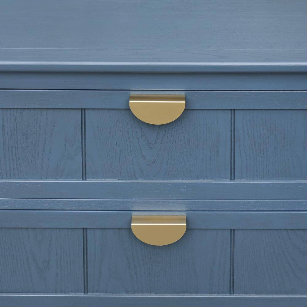 Unbranded 31.5 in. W x 14.96 in. D x 30.31 in. H Bathroom Blue Linen Cabinet (3)