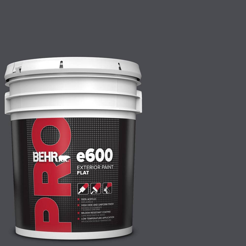 BEHR PRO 5 gal. #N500-7 Night Club Flat Exterior Paint