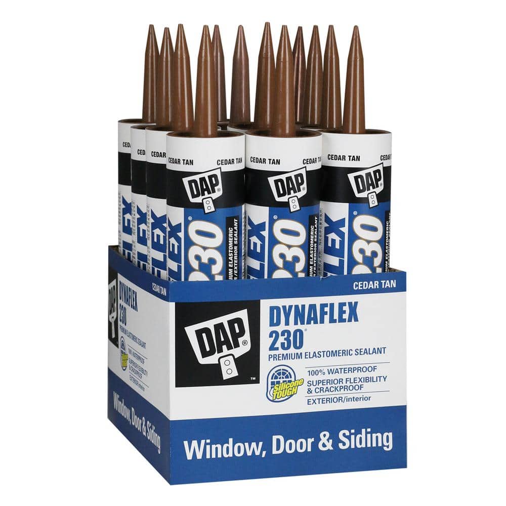 DAP Dynaflex 230 10.1 oz. Cedar Tan Premium Exterior/Interior Window, Door and Trim Sealant (12-Pack)