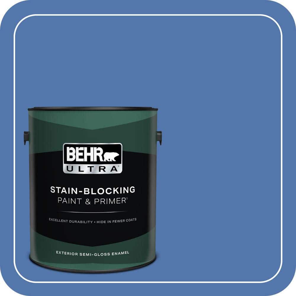 BEHR ULTRA 1 gal. #590B-6 Flying Fish Semi-Gloss Enamel Exterior Paint & Primer