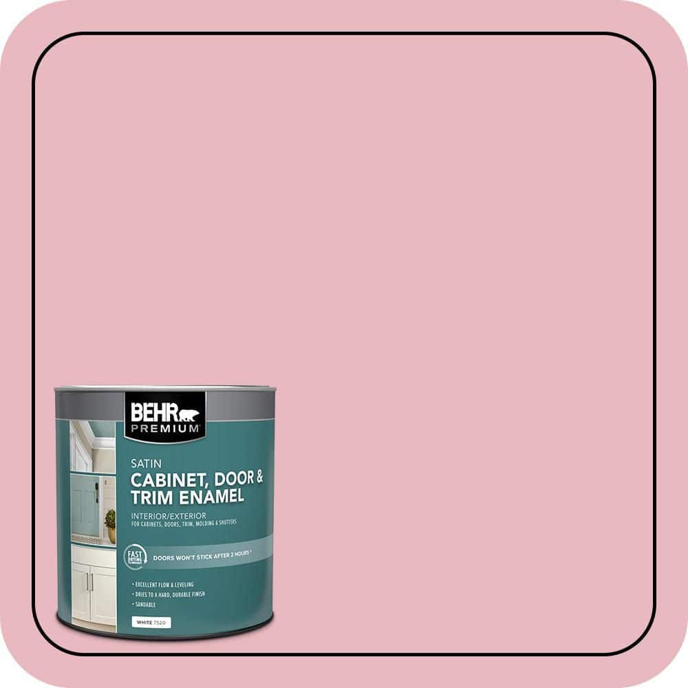 BEHR PREMIUM 1 qt. #M150-2 Peppermint Stick Satin Enamel Interior/Exterior Cabinet, Door & Trim Paint (1)
