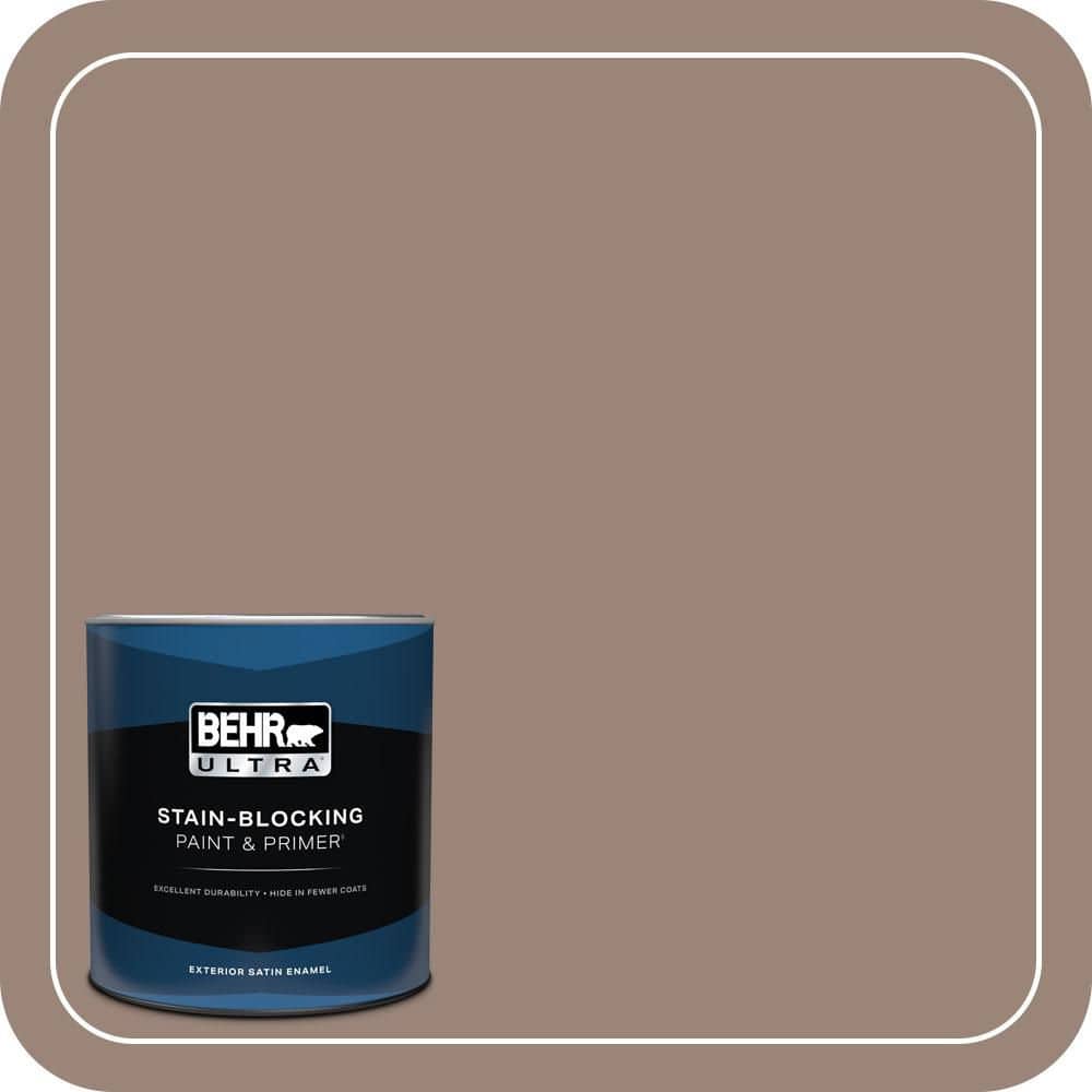 BEHR ULTRA 1 qt. #PMD-52 Flower Wood Satin Enamel Exterior Paint & Primer