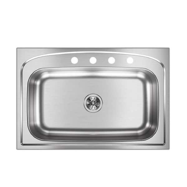 Elkay Pergola 33 in. Drop-in Single Bowl 20-Gauge Stainless Steel Kitchen Sink Only (2)