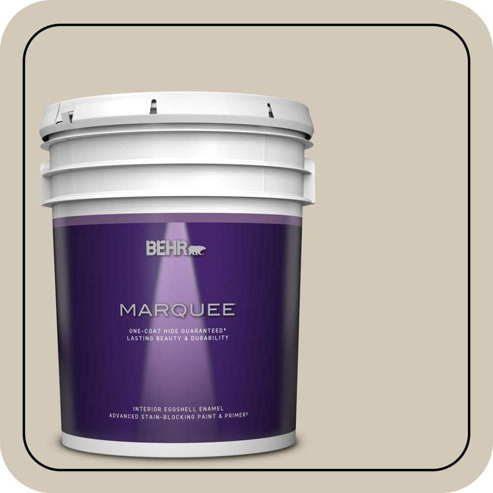 BEHR MARQUEE 5 gal. #N330-3 Unmarked Trail Eggshell Enamel Interior Paint & Primer