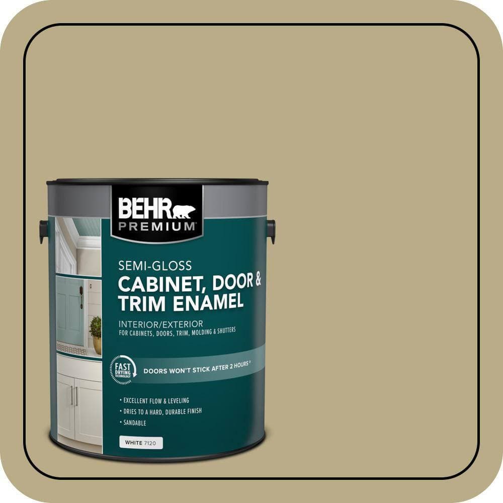BEHR PREMIUM 1 gal. #S330-4 Fennel Seed Semi-Gloss Enamel Interior/Exterior Cabinet, Door & Trim Paint