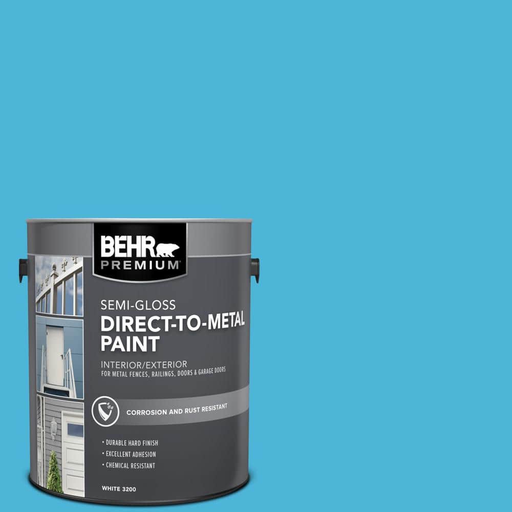 BEHR PREMIUM 1 gal. #P490-4 Aztec Sky Semi-Gloss Direct to Metal Interior/Exterior Paint (1)