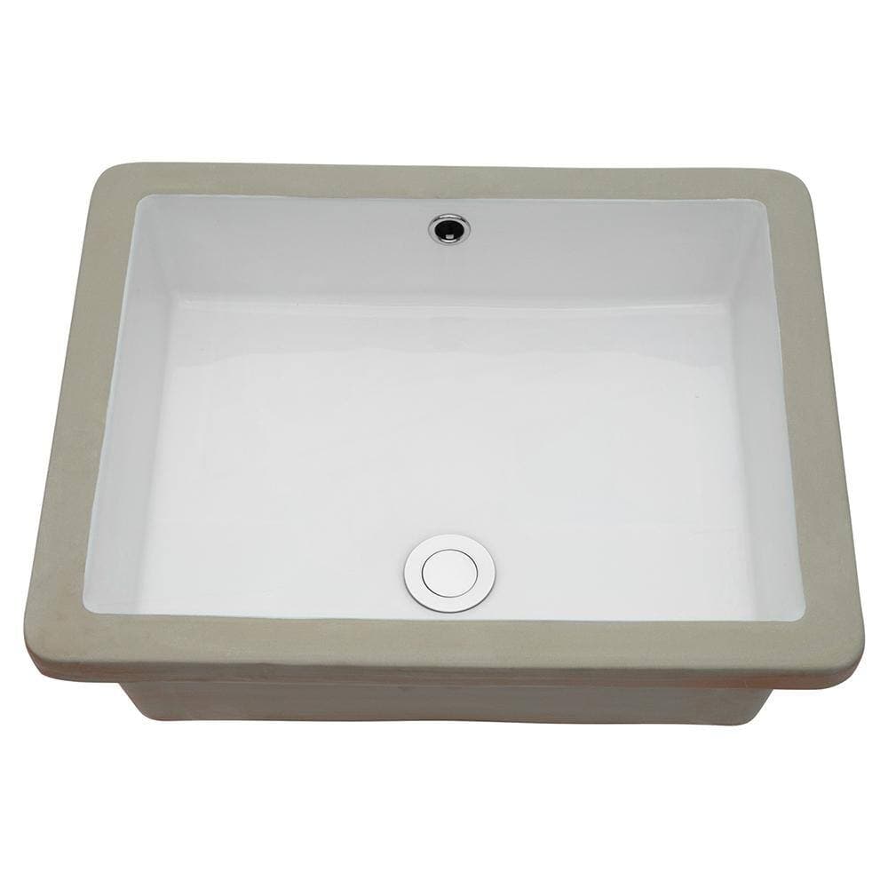 Tatahance 20 in . Undermount Rectangular Bathroom Sink with Overflow in White Ceramic (2)