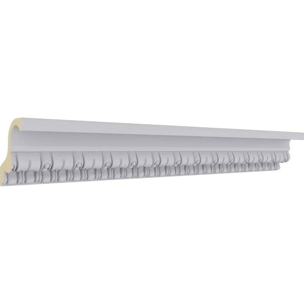 Ekena Millwork 4 in. x 4-3/4 in. x 94-1/2 in. Polyurethane Sequential Crown Moulding (2)