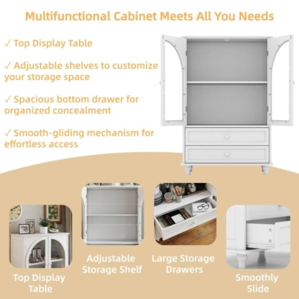 Unbranded 27.95 in. W x 14.96 in. D x 41.93 in. H Bathroom White Linen Cabinet (3)