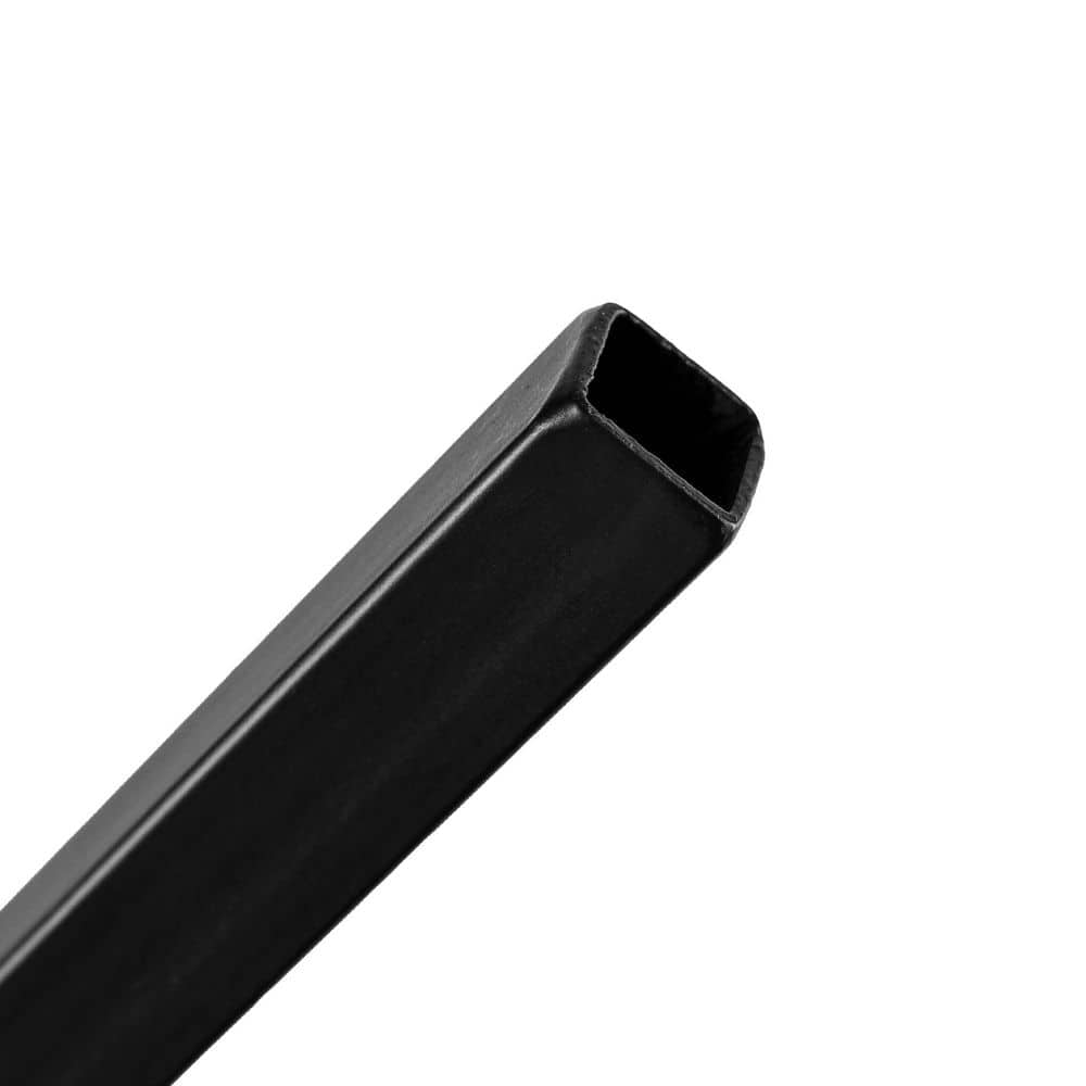 NUVO IRON 44 in. H x 1/2 in. W Black Steel Long Hollow Interior Stair Railing Square Baluster with Single Basket (12-Pack) (3)