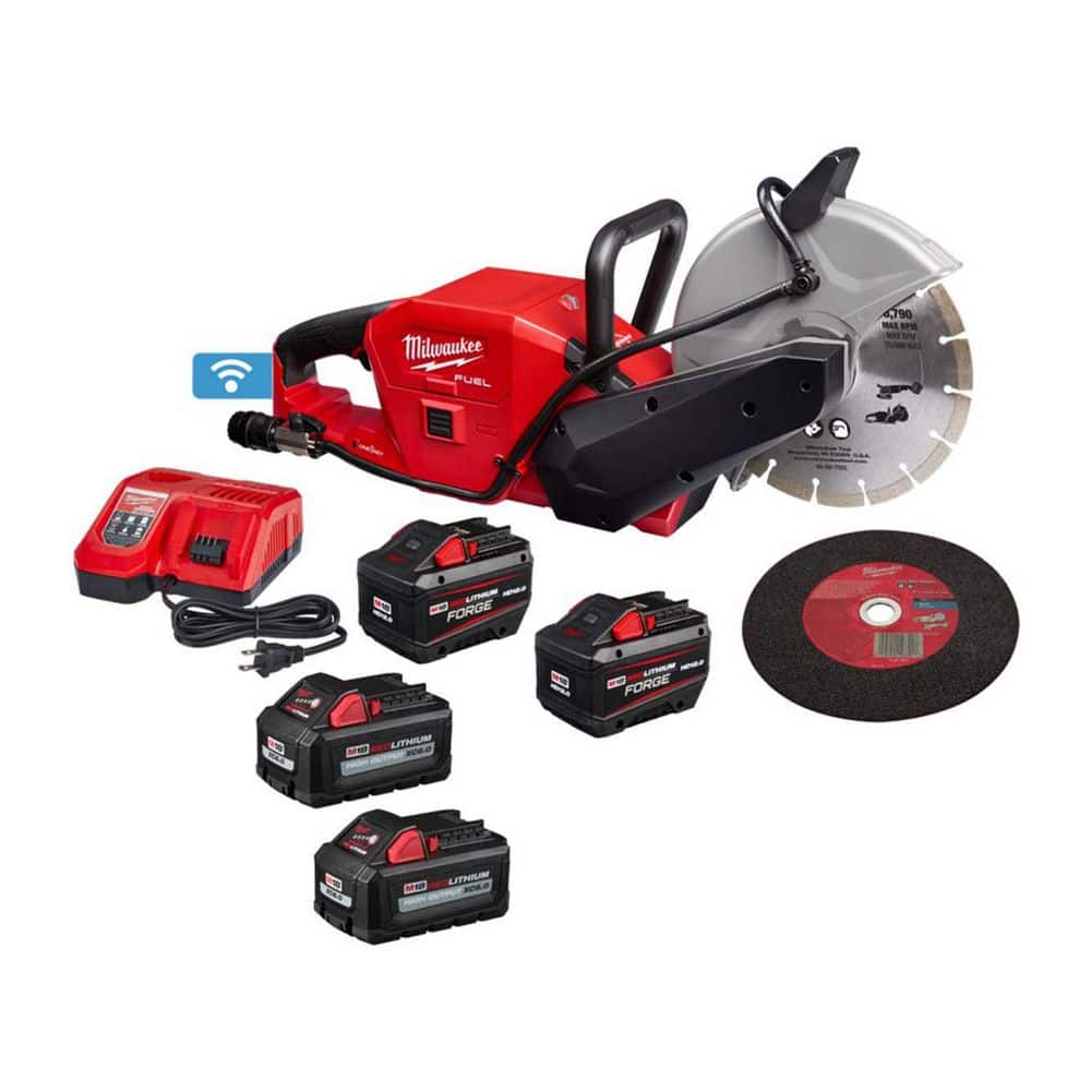 Milwaukee M18 FUEL ONE-KEY 18V Lith-Ion Cordless 9 in. Cut Off Saw Kit W/ (2) High Output 6.0 Ah Battery Pack (1)