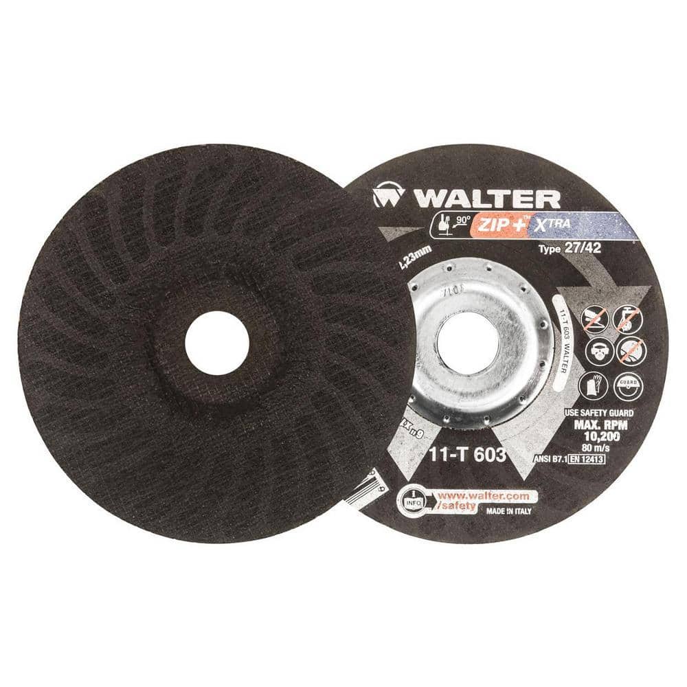 WALTER SURFACE TECHNOLOGIES ZIP+Xtra 6 in. x 7/8 in. Arbor x 1/16 in. T27 Cutting Wheel (25-Pack)