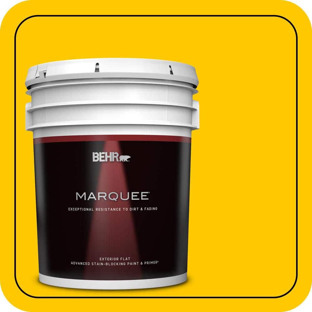BEHR MARQUEE 5 gal. #S-G-380 Sunny Summer Flat Exterior Paint & Primer
